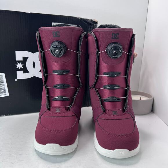 DC Lotus Boa Snowboard Boots Wine/Black ADJ0100033 Women’s 7 NWB Snow Boots - Picture 2 of 8